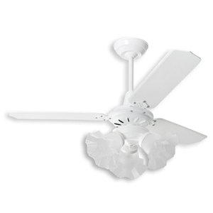 Ventilador de Teto Diamante Branco Loren Sid 3 Pás Brancas M3 - 127V