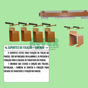 Ver imagem 6 de Kit Prático para Porta de Correr Trilho Cereja - 3m + 1 Par de Concha