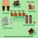 Ver imagem 3 de Kit Prático para Porta de Correr Trilho Cereja - 3m + 1 Par de Concha