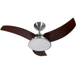 Ventilador de Teto Venom LED 3 Pás Alumínio e Tabaco 130W Tron - 127V - 1