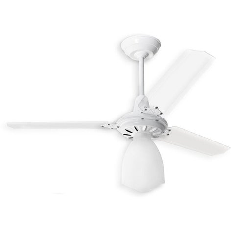Ventilador de Teto Lumi Branco Loren Sid Diplomata 3 Pás Transparentes M3 127V/220V