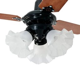 Ventilador de Teto Diamante Preto Loren Sid 3 Pás Mogno M3 - 127V - 11