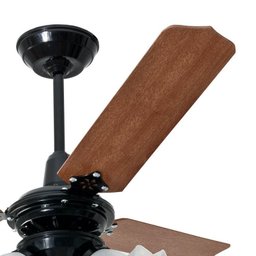 Ventilador de Teto Diamante Preto Loren Sid 3 Pás Mogno M3 - 127V - 8