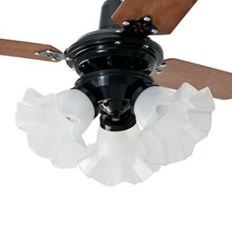 Ventilador de Teto Diamante Preto Loren Sid 3 Pás Mogno M3 - 127V - 7