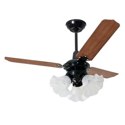 Ventilador de Teto Diamante Preto Loren Sid 3 Pás Mogno M3 - 127V - 1