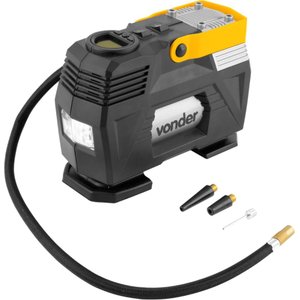 Compressor de Ar Automotivo Pequeno Portátil Vonder CAV 120 Com 3 Bicos Alça Para Transporte 12V