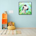 Ver imagem 2 de Quadro Infantil Zebra Medidas 80x80 Cm Impressão Adesivo Fotográfico