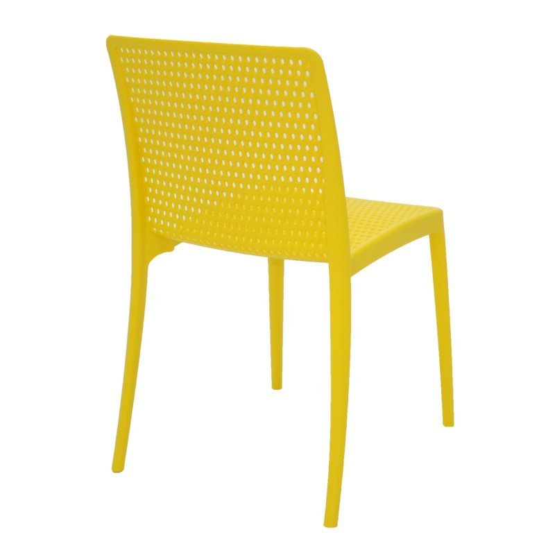 Cadeira Plástica Monobloco sem Braço Isabelle Amarela - Tramontina - 3