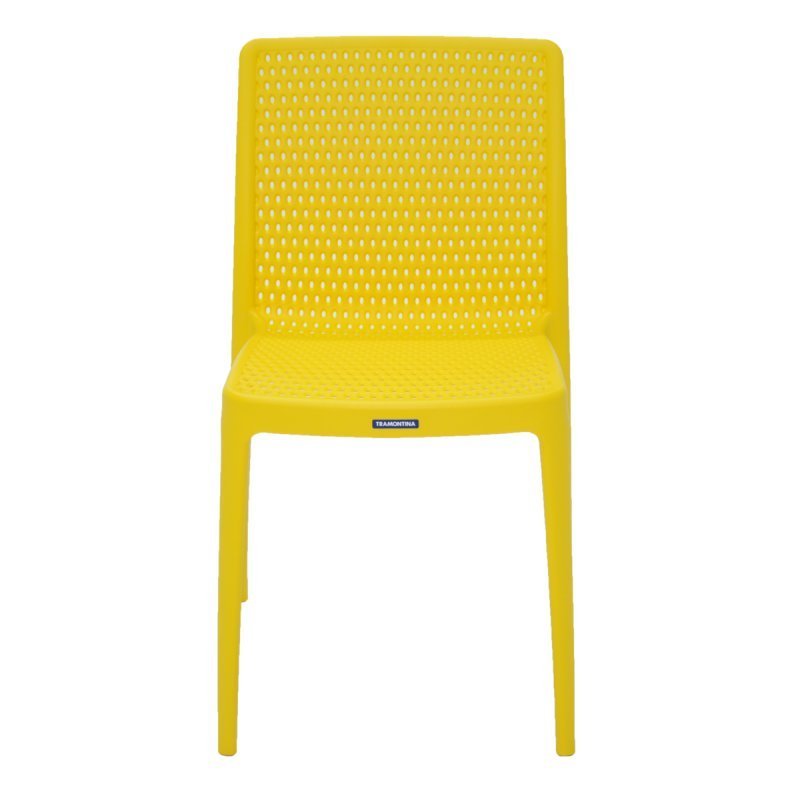 Cadeira Plástica Monobloco sem Braço Isabelle Amarela - Tramontina - 2
