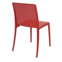 Ver imagem 3 de Cadeira Plástica Monobloco sem Braço Isabelle Vermelho - Tramontina