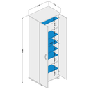 Ver imagem 4 de Armário Multiuso 2 Portas 8 Prateleiras Limeira