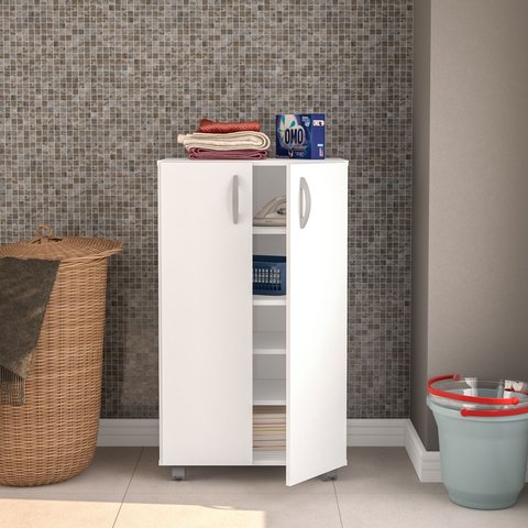 Armário Multiuso 2 Portas 4 Prateleiras Limeira