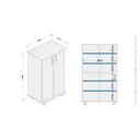 Ver mais imagens de Armário Multiuso 2 Portas 4 Prateleiras Limeira