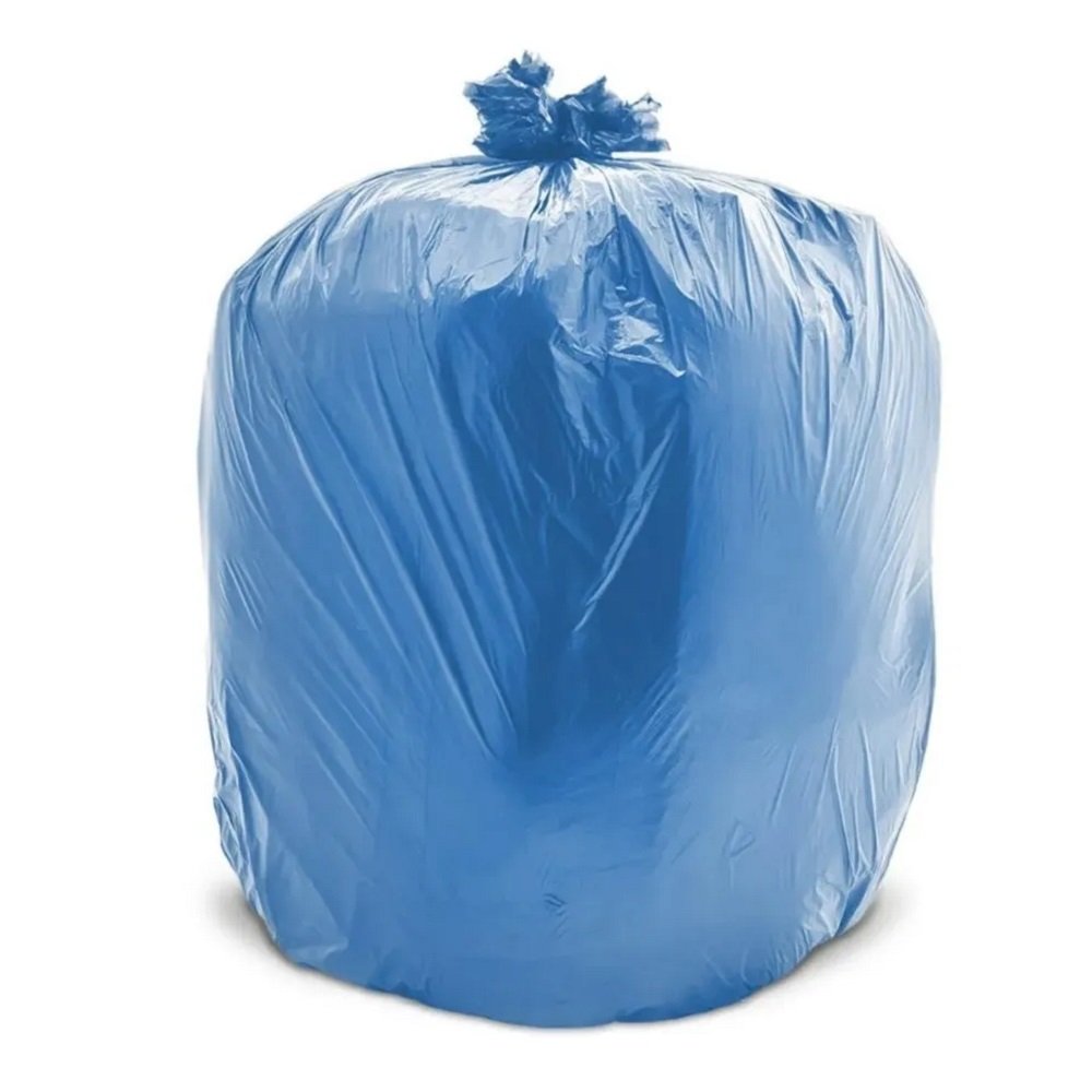 Sacos p/ Lixo 50 Unidades Rolo Plástico Lixeira Azul Grande 50L Capacidade Descartável Reforçado - 5