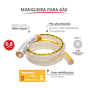 Ver imagem 2 de Mangueira para Gás de Cozinha Bitola 3/8'' Espessura 4mm Comprimento 0,8 Metros Durín