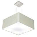 Ver imagem 1 de Lustre Pendente Quadrado Md-4006 Cúpula em Tecido 21/50x50cm Rustico Cinza - Bivolt
