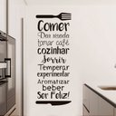 Ver imagem 1 de Adesivo de Parede Frase Decorativa Cozinha