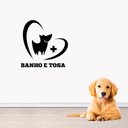 Ver imagem 1 de Adesivo de Parede Banho e Tosa Pet Shop Preto