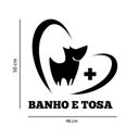 Ver imagem 2 de Adesivo de Parede Banho e Tosa Pet Shop Preto