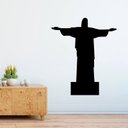 Ver imagem 1 de Adesivo de Parede Silhueta Cristo Redentor Rio de Janeiro Preto