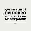 Ver imagem 2 de Adesivo de Parede Religioso Frase Deus lhe dê em Dobro