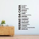 Ver imagem 1 de Adesivo de Parede Frase Regras Da Casa