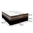 Ver imagem 3 de Cama Box Casal Bipartido Sintético + Colchão Molas Ensacadas Texas Prime Colchões 138cm - Suporta