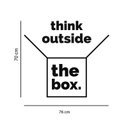 Ver imagem 2 de Adesivo de Parede Frase Think Outside the Box