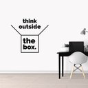 Ver imagem 1 de Adesivo de Parede Frase Think Outside the Box