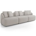 Ver imagem 6 de Sofá 4 Lugares para Sala de Estar Living 288cm Arlo F04 Linho Cru Tc-14031 - Lyam Decor