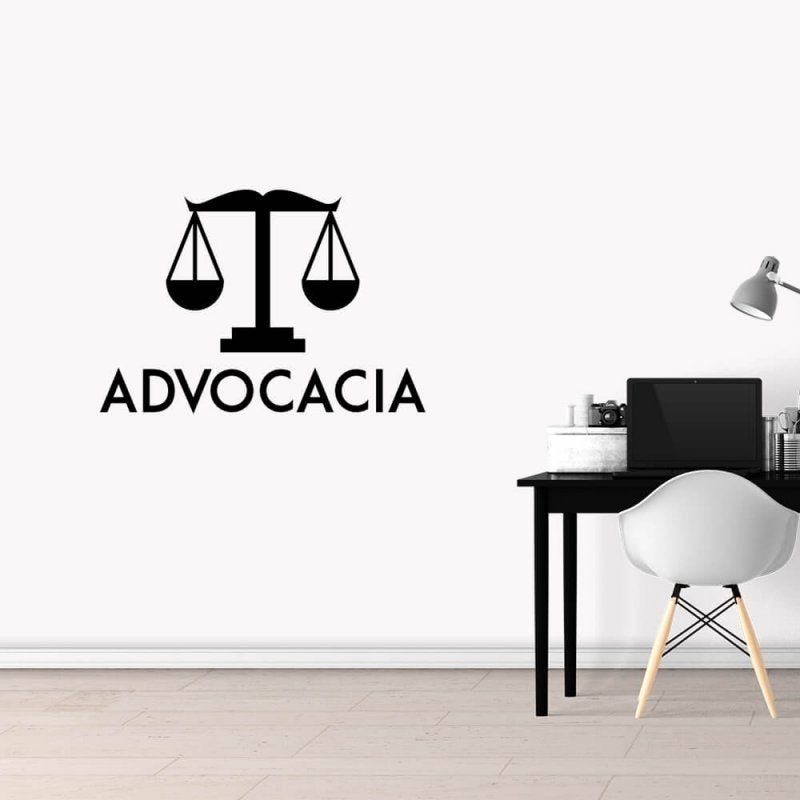 Adesivo de Parede Logo Advocacia Preto - 1