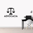 Ver imagem 1 de Adesivo de Parede Logo Advocacia Preto