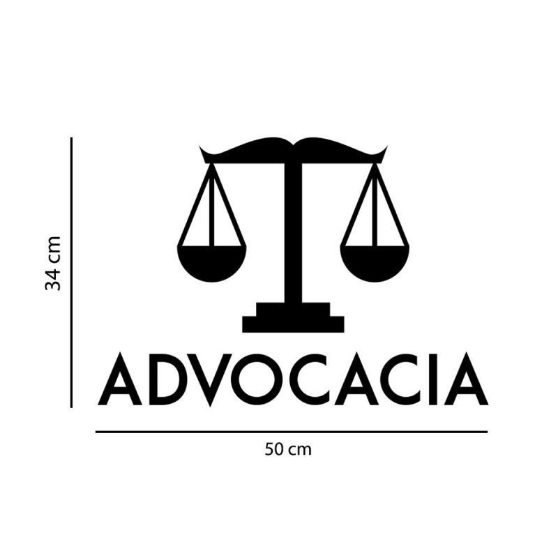 Adesivo de Parede Logo Advocacia Preto - 2