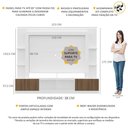 Ver imagem 3 de Estante com Suporte TV 65" e 2 portas Oslo Multimóveis V3386