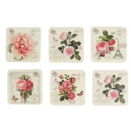 Porta Copos Rosas com Suporte 6 unid. - 12