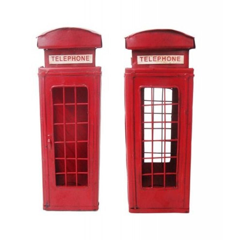 Cabine Telefonica Londres em Metal Vintage Retro para Decoração (cj-009)