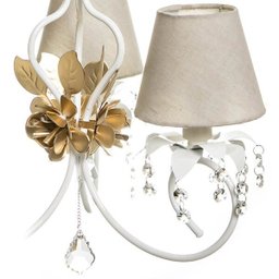 Lustre 3L Imperial Flor Dourada Quarto Bebê Infantil Menina Menino - 2