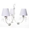 Lustre 3L Primavera Cristais 3 Flores P Branco Quarto Bebê Infantil Menina Menino - 1
