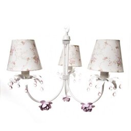 Lustre 3l Primavera Rosa 3 Flores P Quarto Bebê Infantil Menina - 1 Lustre 3l Primavera Rosa 3 Flores P Quarto Bebê Infantil Menina - 1