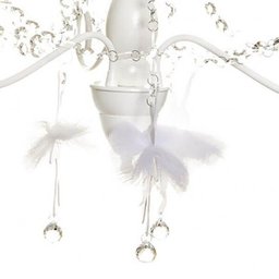 Lustre 3L Haste Madeira E Bailarinas Brancas Quarto Bebê Infantil Menina - 2