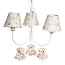 Ver imagem 1 de Lustre 3L Ariel Com 3 Ursinhas De Tiara Quarto Bebê Infantil Menina