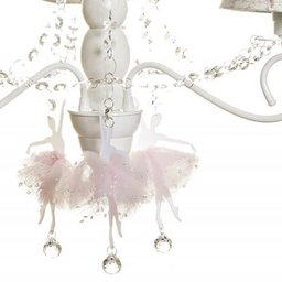 Lustre 3L Haste Madeira E Bailarinas Rosa Quarto Bebê Infantil Menina - 2