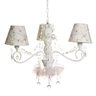Lustre 3L Haste Madeira E Bailarinas Rosa Quarto Bebê Infantil Menina - 1