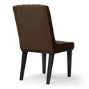 Ver imagem 2 de Cadeira Sala de Jantar Base Madeira Preto Kit 8 Sofia Suede Marrom D03 - D'Rossi