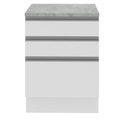 Ver imagem 2 de Balcão Glamy Branco 3 Gavetas Madesa