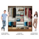 Ver imagem 4 de Guarda-Roupa Casal Madesa Vip 6 Portas Batentes Rustic Cor:Rustic