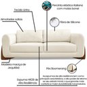 Ver imagem 7 de Sofa Jolie 2 Lugares 180cm Pes Boomerang Linho 212 Natural Ezz Natural