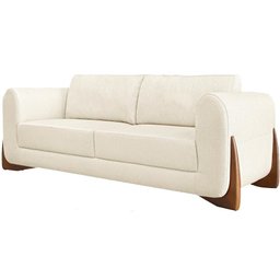Sofa Jolie 2 Lugares 180cm Pes Boomerang Linho 212 Natural Ezz Natural - 1