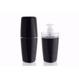 Conjunto Para Banheiro Preto 2 Peças Suporte De Escova Sabão - 5