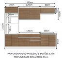 Ver imagem 4 de Armário de Cozinha Completa 270cm Branco/Rustic Glamy Madesa 13